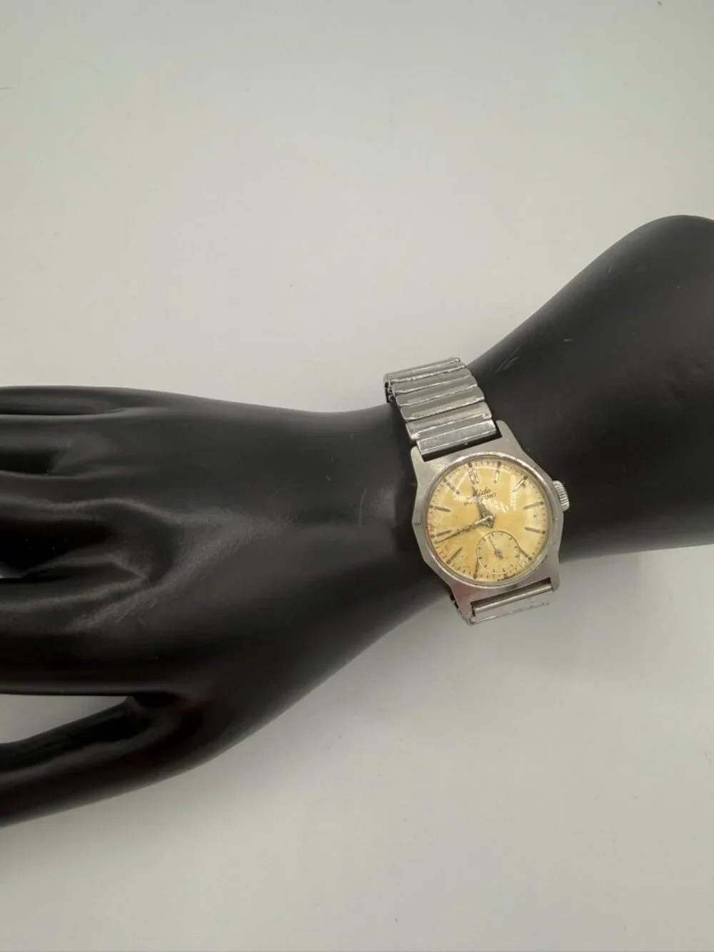 Vintage Mido Multifort Hand Winding Watch Swiss Mechanical Silver Tone